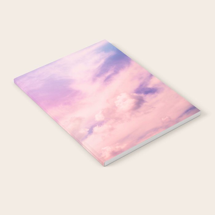 Pink And Purple Fluffy Colorful Clouds Cotton Candy Texture Notebook Gallery Image 2