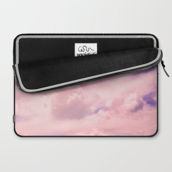 Pink And Purple Fluffy Colorful Clouds Cotton Candy Texture Laptop Sleeve Gallery Image 2