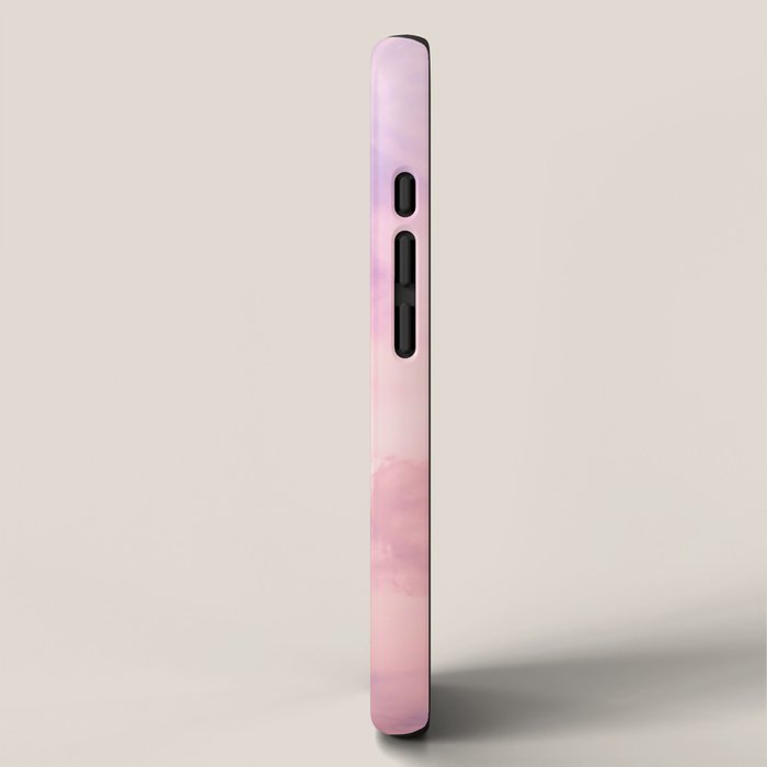 Pink And Purple Fluffy Colorful Clouds Cotton Candy Texture iPhone Case Gallery Image 2