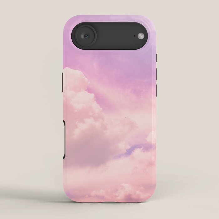 Pink And Purple Fluffy Colorful Clouds Cotton Candy Texture iPhone Case Gallery Image 2