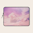 Pink And Purple Fluffy Colorful Clouds Cotton Candy Texture Laptop Sleeve Gallery Image 1