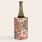 Retro Garden Gingham Flowers Vintage Pattern Peach Mauve Wine Chiller Gallery Image 1