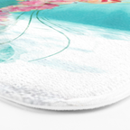 Jellyfish with Flowers Bath Mat Gallery Image 3