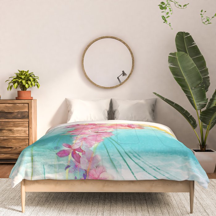 Jellyfish with Flowers Comforter Gallery Image 3
