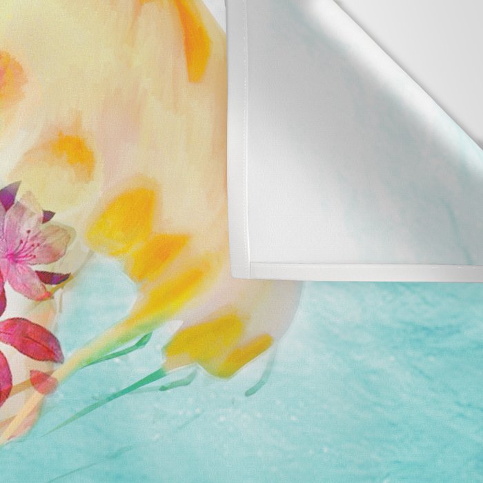 Jellyfish with Flowers Wall Tapestry Gallery Image 3