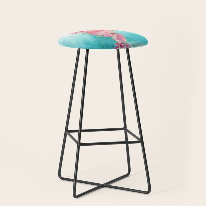 Jellyfish with Flowers Stool Gallery Image 1