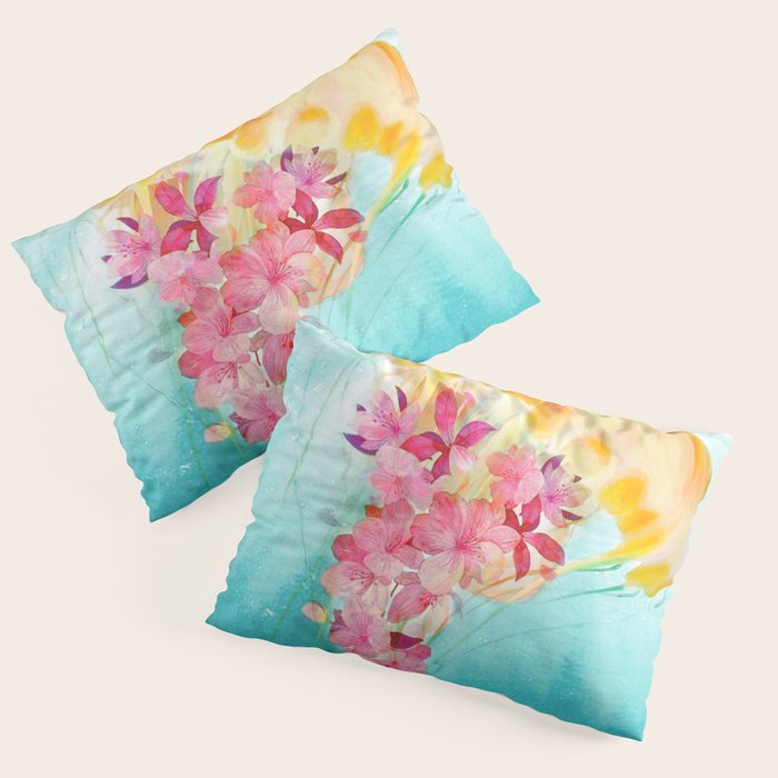 Jellyfish with Flowers Pillow Sham Gallery Image 3