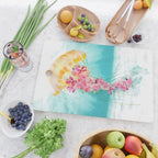 Jellyfish with Flowers Cutting Board Gallery Image 2