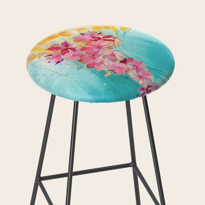 Jellyfish with Flowers Stool Gallery Image 2