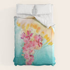 Jellyfish with Flowers Duvet Cover Gallery Image 6