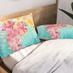 Jellyfish with Flowers Pillow Sham Gallery Image 2