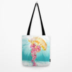 Jellyfish with Flowers Tote Bag Gallery Image 2