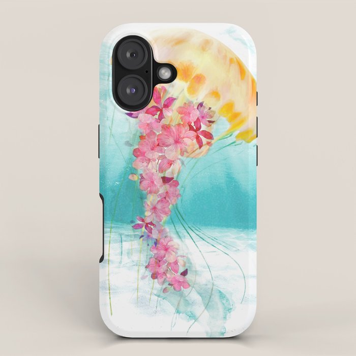 Jellyfish with Flowers iPhone Case Gallery Image 1