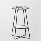 Crows, Bleeding Hearts & Roses Floral/Botanical Pattern Stool Gallery Image 1