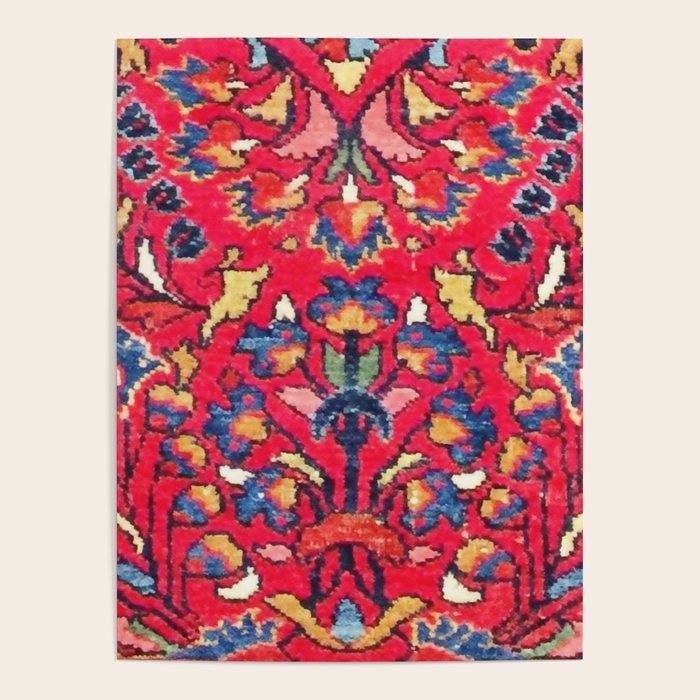 Enjilas Vintage Persian Rug Print Poster Gallery Image 1
