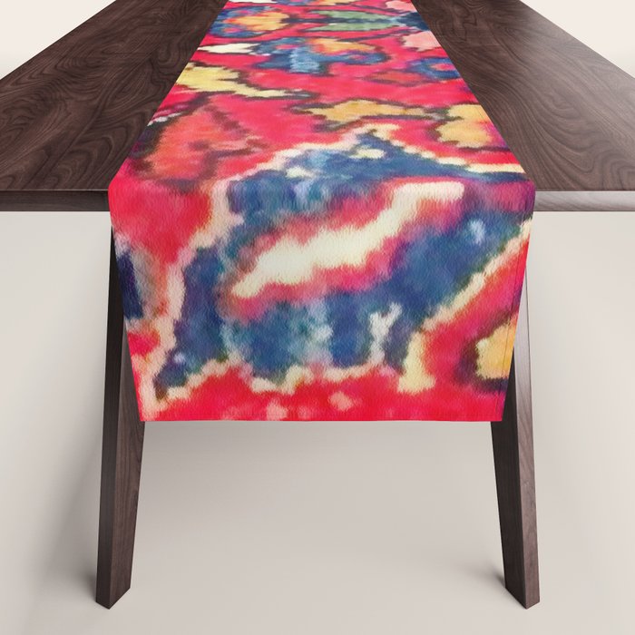Enjilas Vintage Persian Rug Print Table Runner Gallery Image 1