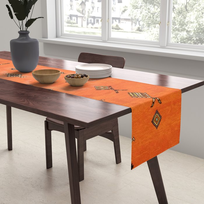 Oriental Traditional Moroccan Berber Rug Artwork Table Runner Gallery Image 2