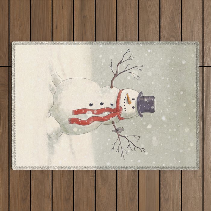 The Snowman  Outdoor Rug Gallery Image 1