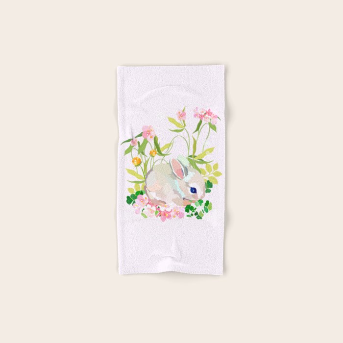 springtime bunny Bath Towel Gallery Image 1