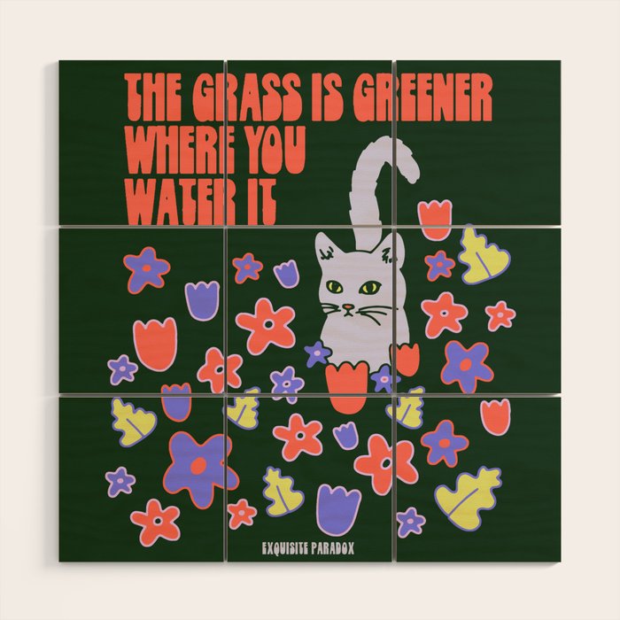 GRASS IS GREENER Wood Wall Art Gallery Image 1