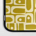 Eclectic Mid Century Modern Piquet Multi Pattern in Chartreuse and Cream Laptop Sleeve Gallery Image 3