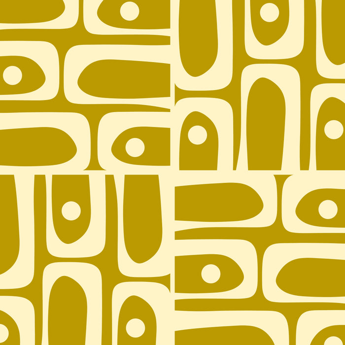 Eclectic Mid Century Modern Piquet Multi Pattern in Chartreuse and Cream Coffee Mug Gallery Image 2