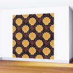 Seashell - marigold and black Wall Mural Gallery Image 2