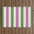 Handmade Bold Stripe Design Outdoor Rug Gallery Image 1