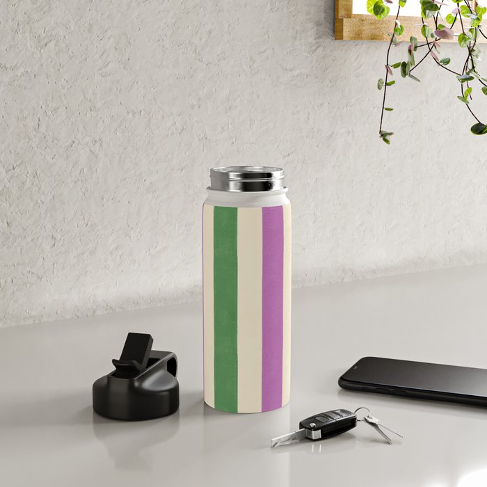 Handmade Bold Stripe Design Water Bottle Gallery Image 4