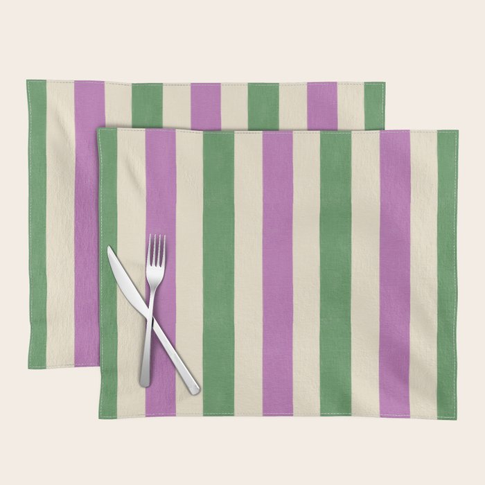 Handmade Bold Stripe Design Placemat Gallery Image 1