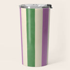 Handmade Bold Stripe Design Travel Mug Gallery Image 2