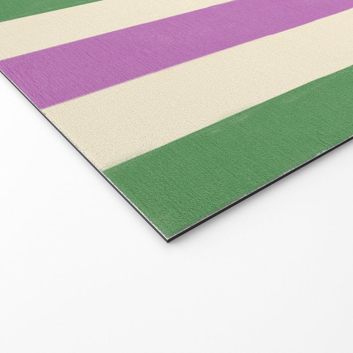 Handmade Bold Stripe Design Welcome Mat Gallery Image 2