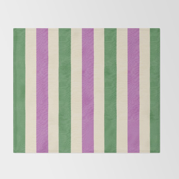 Handmade Bold Stripe Design Throw Blanket Gallery Image 2
