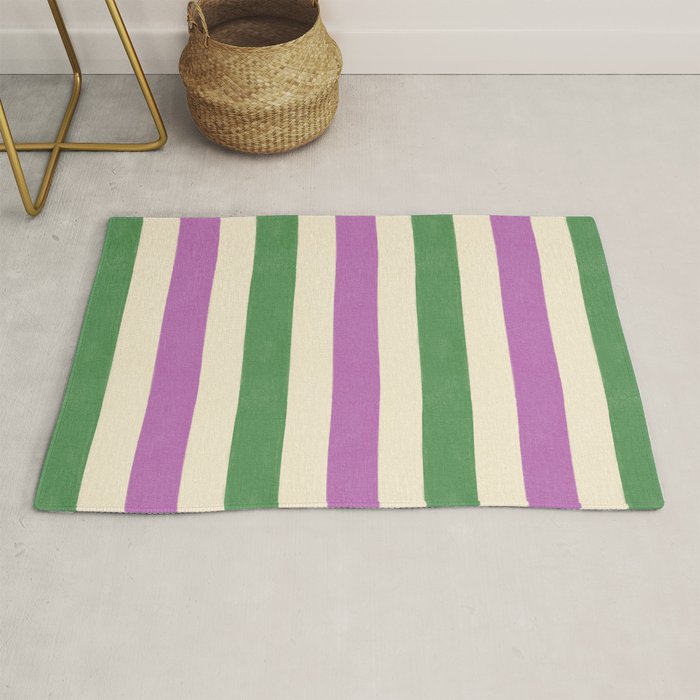 Handmade Bold Stripe Design Rug Gallery Image 1
