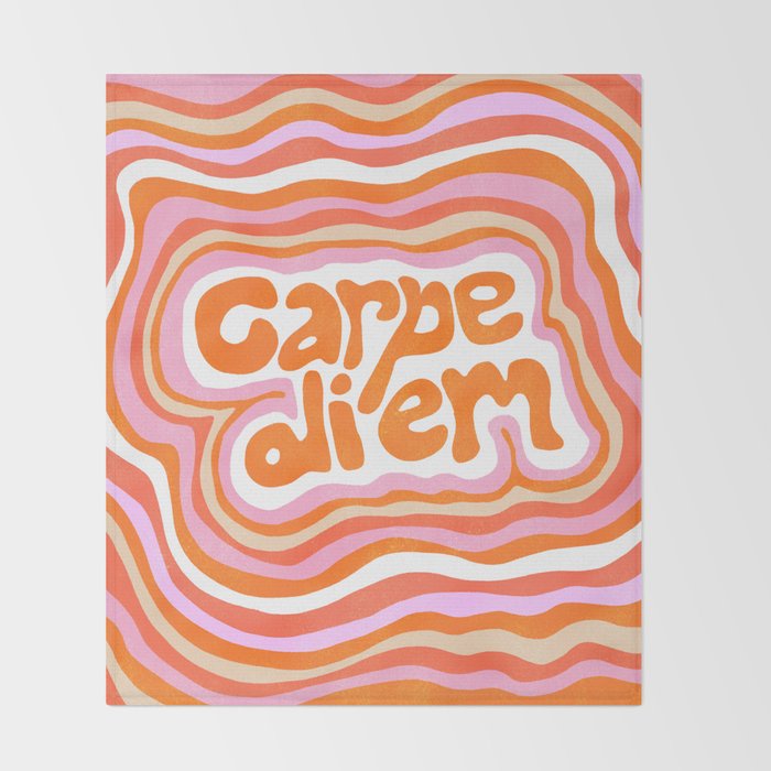 carpe diem Throw Blanket Gallery Image 2