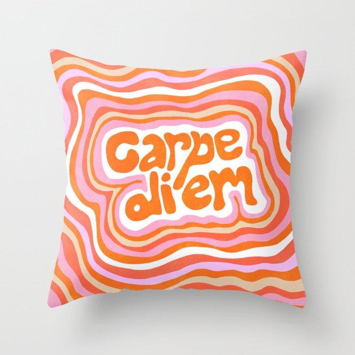 carpe diem Throw Pillow Gallery Image 1