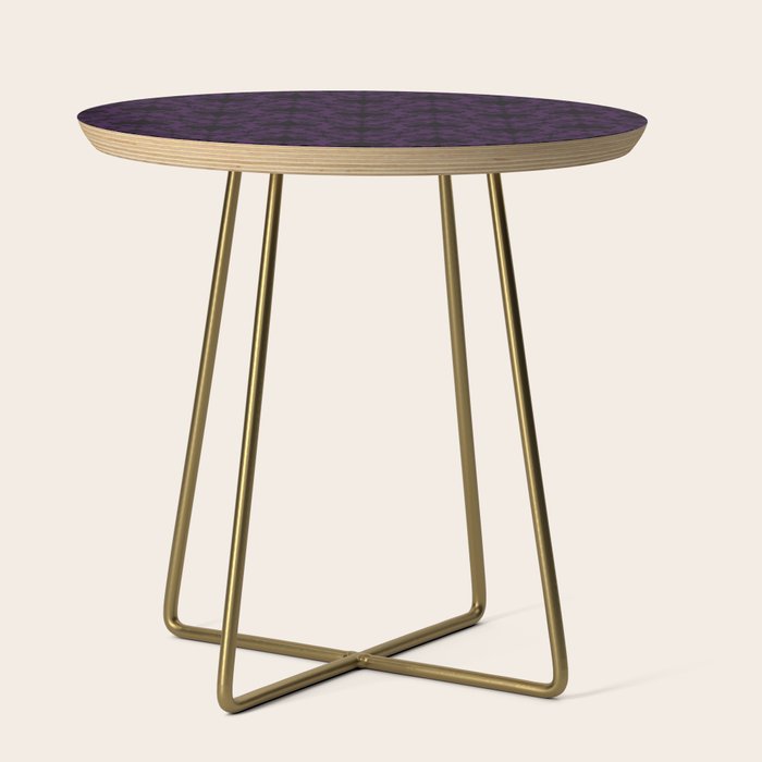 Aubergine and Black Damask Side Table Gallery Image 1