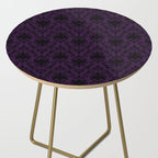 Aubergine and Black Damask Side Table Gallery Image 2