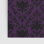 Aubergine and Black Damask Poster Gallery Image 3
