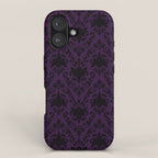 Aubergine and Black Damask iPhone Case Gallery Image 1