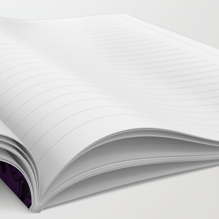 Aubergine and Black Damask Notebook Gallery Image 2