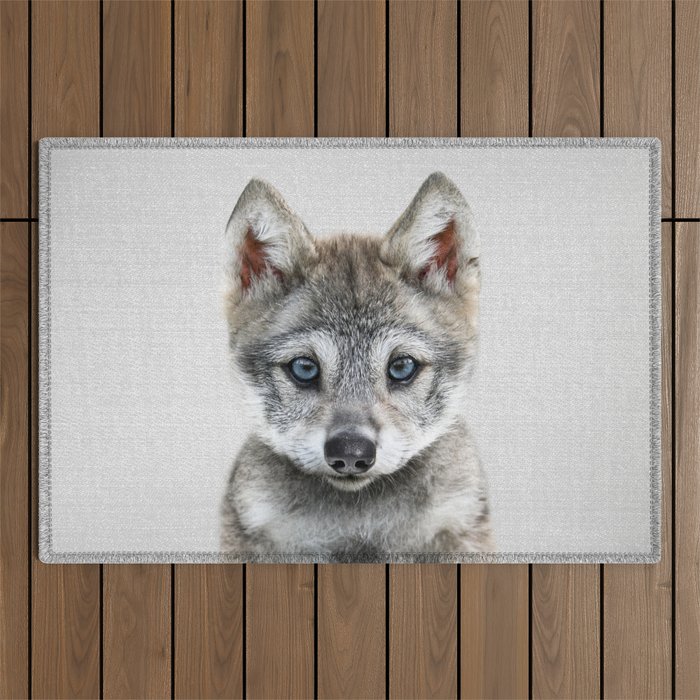 Baby Wolf - Colorful Outdoor Rug Gallery Image 1