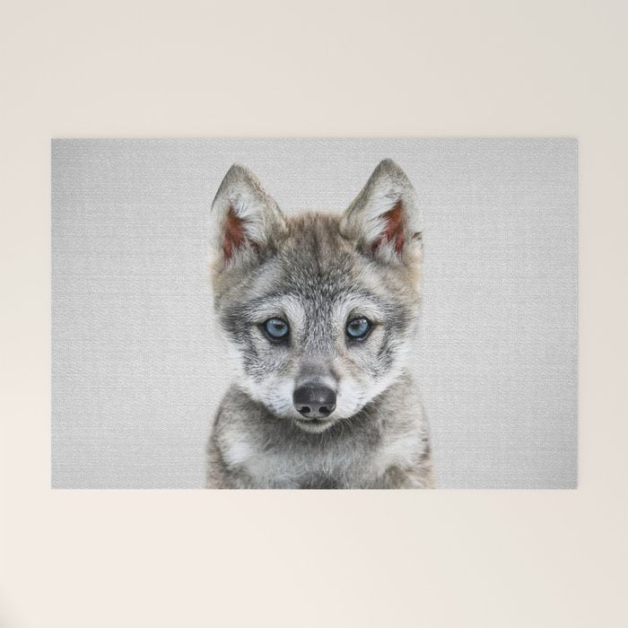 Baby Wolf - Colorful Welcome Mat Gallery Image 1