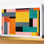 Modern Colorful Patchwork Vibrant MCM ART Wall Mural Gallery Image 2