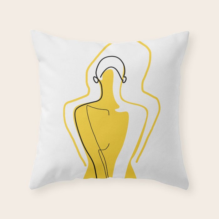 Sun Kissed Shy Girl Throw Pillow Gallery Image 1