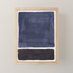 Navy Black Rothko Fun Colorful Mid Century Modern Abstract Painting Shapes Pattern Mini Art Print Gallery Image 1
