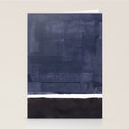 Navy Black Rothko Fun Colorful Mid Century Modern Abstract Painting Shapes Pattern Stationery Card Gallery Image 2