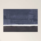 Navy Black Rothko Fun Colorful Mid Century Modern Abstract Painting Shapes Pattern Welcome Mat Gallery Image 1