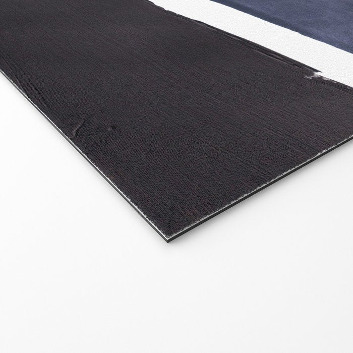 Navy Black Rothko Fun Colorful Mid Century Modern Abstract Painting Shapes Pattern Welcome Mat Gallery Image 2