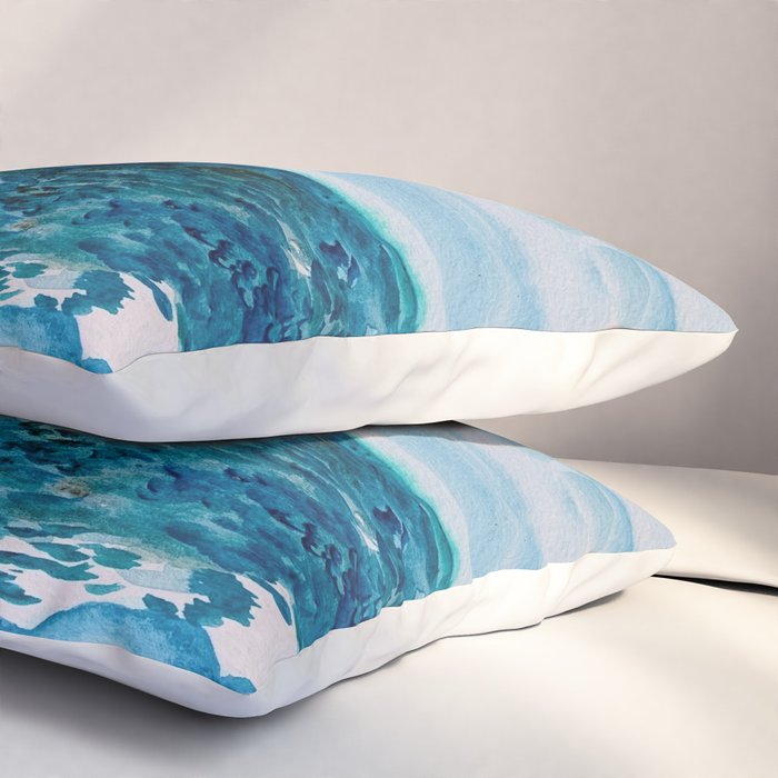 Cabo Beach Mexico Watercolor #1 Pillow Sham Gallery Image 3